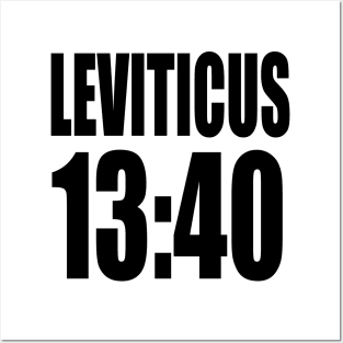 Leviticus 13:40 (in black letter) Posters and Art